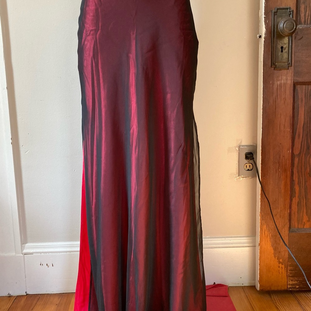 Gothic Red and Black Masquerade Maxi Skirt Size 5/6